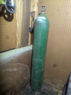 Large Green Steel Gas Cylinder with Valve