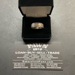 Men’s White Gold Band. 14kwg.  6 Dwt ( Layaway Or Acima Leasing Options)