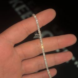 14k natural 3ct VS1 diamond tennis bracelet