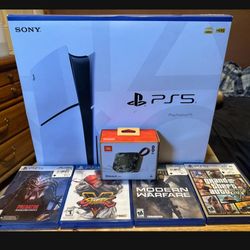 PS5  with games and speaker 