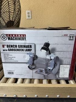 8 inch bench grinder with goose neck lamp