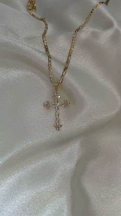 Gold plated cross necklace