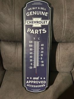 Chevrolet Genuine Parts Retro Thermometer Sign