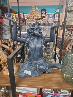 Dark Gray Female Figure Decorative Statue