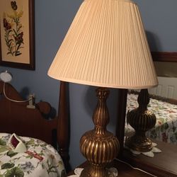 Mid century table lamp and shade