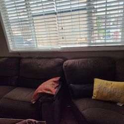 Family Circle 4-Piece Power Leather Reclining Sectional plus bonus sofa