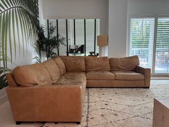 Pottery Barn Leather Sectional
