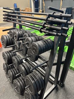 Body Pump Set w/ Storage Rack