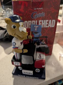 Texas rangers mascot captain bobblehead in Kubota