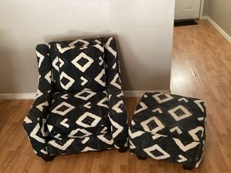 Accent Chair and Ottoman Set