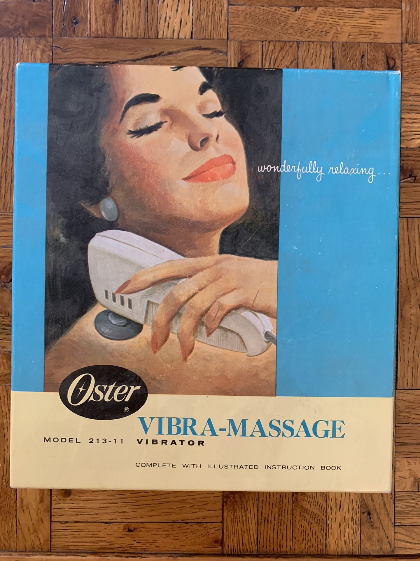 Vintage 1970's Good Working Oster Vibra-Massage Model 213-11 USA w/ Box
