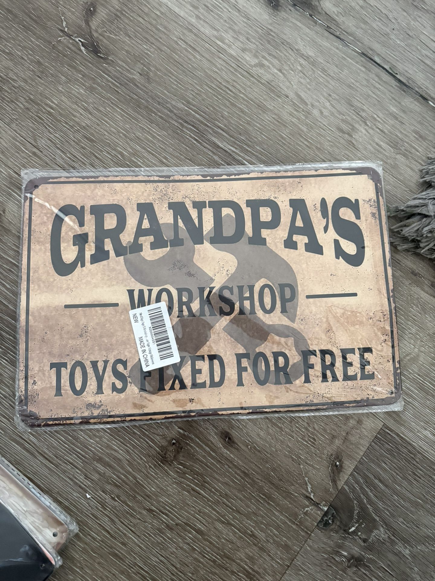 Metal Sign Grandpa’s Workshop