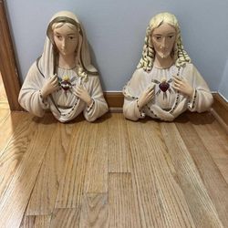 set of sacred heart of Jesus and Mary