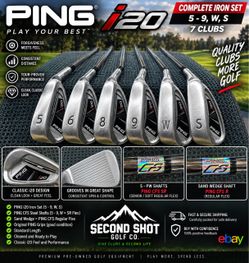 PING i20 Iron Set 5-PW SW 7 Clubs CFS Steel SR Senior Flex RH
