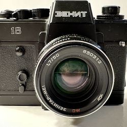 Zenit 18 SLR Film Camera with Zenitar ME1 1.7/50mm 