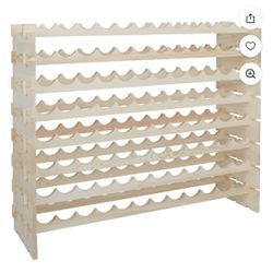 Stackable Modular Wine Rack 96 Bottle Wine Storage Stand Wooden Wine Holder Display Shelves