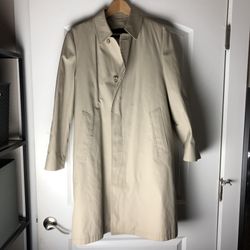 London Fog Men’s Trench Coat w/ Feaux Fur Remove-able Lining (Khaki, Size: 36S)