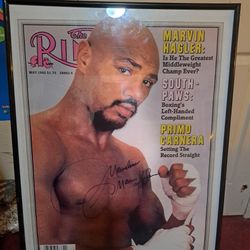 1982 Boxer Marvin Hagler Autographed Photo 