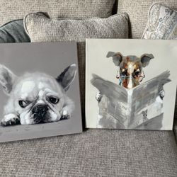 Two Dog Canvases 