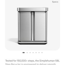 New In Box SimpleHuman Trashcan