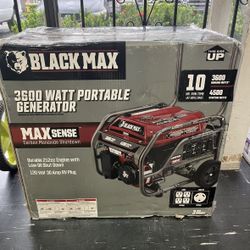 Black Max 3600 Watt Portable Gas Generator (BRAND NEW)