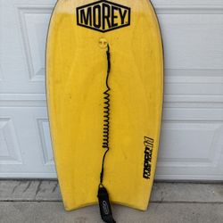 Morey Boogie Board Mach 11 Tube Rail 42" Hexigon Yellow and Green NO Ankle Strap