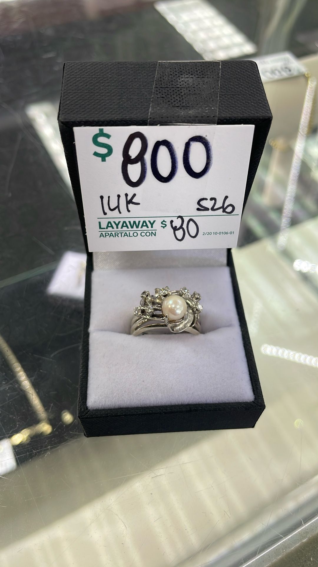 Women’s 14k Diamond And Pearl Ring