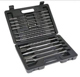 17pcs Rotary Hammer Drill Bits Set & Chisels SDS Plus Kit Concrete Masonry w/ Case

New in box