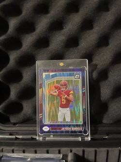 2024 Panini Donruss Optic Rated Rookie Jayden Daniels #248 Purple Shock Prizm RC