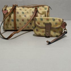 Vintage 90’s Y2K Dooney & Bourke Satchel & Wallet 