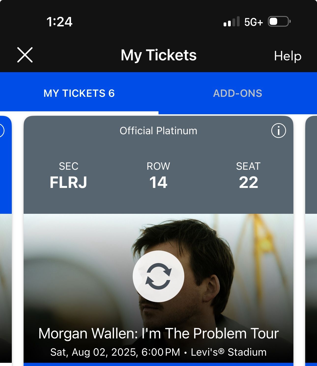 Morgan Wallen Tickets - Floor Seats Levi’s Saturday Night Aug 2nd