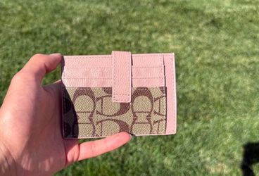 Signature Card Case Wallet Pink