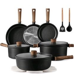 20 Piece Nonstick Cookware Set plus 5 knife