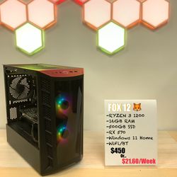 🦊VALUE  FOX 12🦊 GAMING PC | DESKTOP | RIG | COMPUTER | RYZEN 3 | 16 GB | 500GB SSD | RX 570 | 