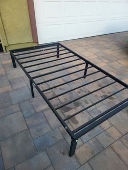 Twin bed frame with mattress