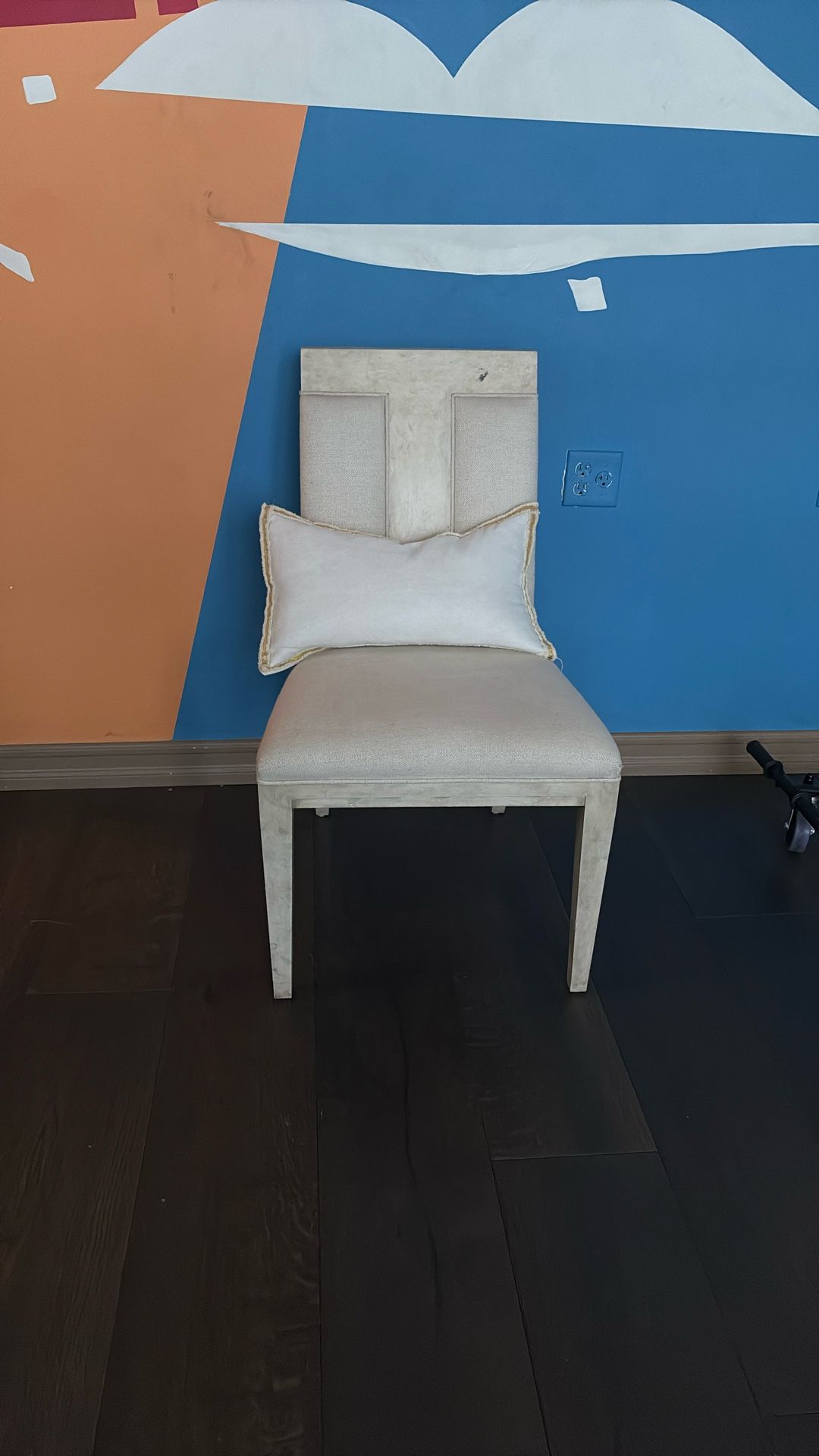 Modern Upholstered Accent Chair with Pillow (2 count)
