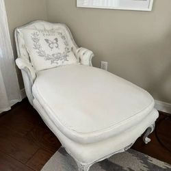 Vintage French Chaise Lounge Chair