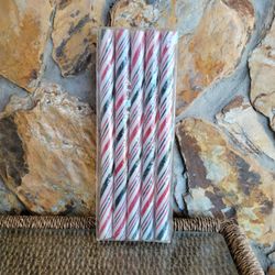 Taper Candles  - 5 Pack Candy Cane Style
