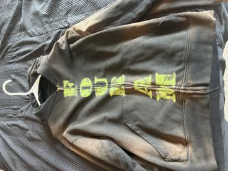 4AM acid wash color dyed bleach hoodie black brown green neon