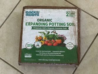 New Back to the Roots Organic Potting Soil Coir 51 Quart Expanding