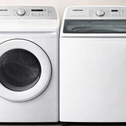 Large Capacity Smart Samsung Washer & Dryer Set 