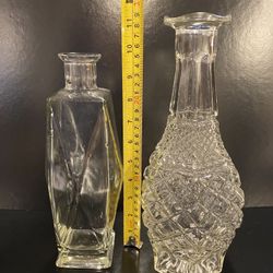 Vintage Cut Class Crystal Decanters Bottles – no stoppers – in great condition