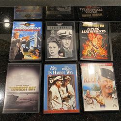 6 John Wayne DVDs Military & Police Movies 