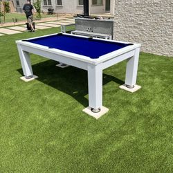 7 Foot Outdoor Pool Table Has Slate Top ( Showroom Model Only Price)  