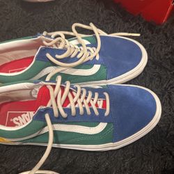 Colorful Vans Size 9 Women -Men 7 1/5 