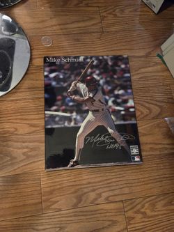 Signed Mike Schmidt Philadelphia Phillies Hall of Fame sign