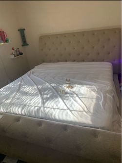 Ashley Cali King Sleigh bed frame w/ platform