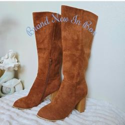 Suede Knee-high High Boots