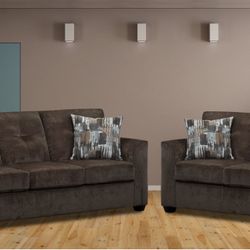 Nice Brown Sofa And Loveseat On Sale! 