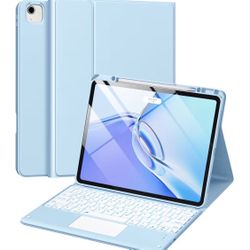 for iPad Air 13 inch & Pro 12.9 Case with Keyboard - Multi-Touch Trackpad, 7 Colors Backlit, Detachable Folio Keyboard Cover for iPad Pro 12.9 (6th, 5